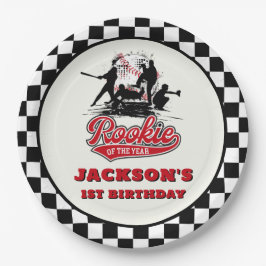 Plato De Papel Nochebuena del año cumpleaños personalizado del bé