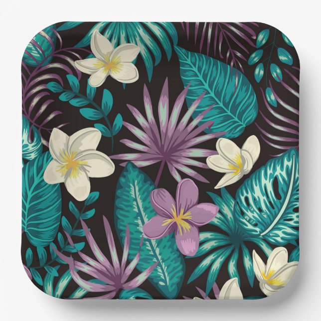 Plato De Papel Noches tropicales (Anverso)