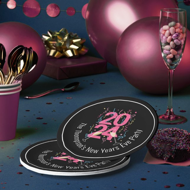 Plato De Papel Nochevieja Fiesta champagne streamers 2024 (Subido por el creador)