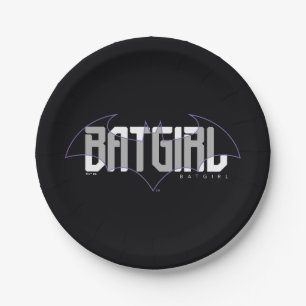 Plato De Papel Nombre de alta tecnología de Batgirl Gráfico
