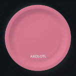 Plato De Papel Nombre de color rosa Axolotl<br><div class="desc">Nombre de color rosa Axolotl</div>