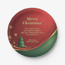 Nombre de grupo de negocios Mensaje Navidades rojo