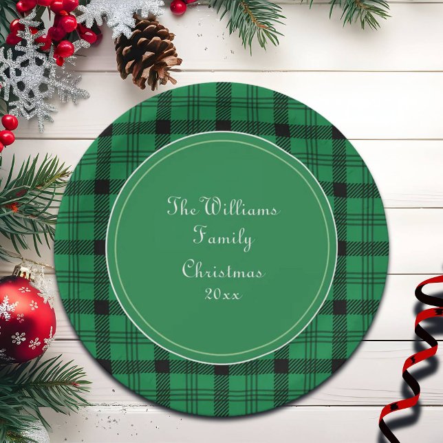 Plato De Papel Nombre de los plásticos acogedores verdes y negros (Subido por el creador)