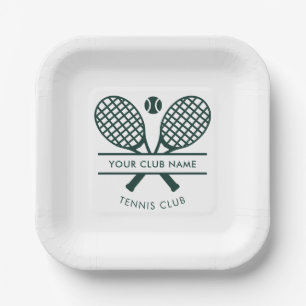 Plato De Papel Nombre del club de deportes Iconos de tenis Logo v
