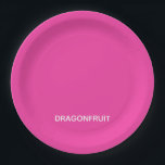 Plato De Papel Nombre del color rosa de la fruta de la bebida<br><div class="desc">Nombre del color rosa de la fruta de la bebida</div>