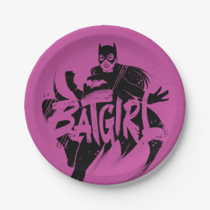 Plato De Papel Nombre del pincel de tinta de Batgirl