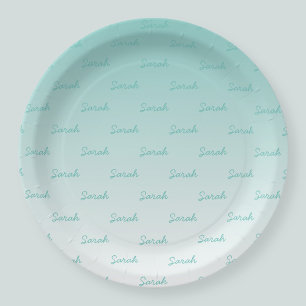 Plato De Papel Nombre modificable simple Editable Cualquier col