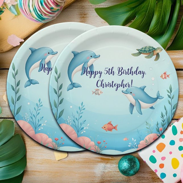 Plato De Papel Nombre personalizado bajo la fiesta de cumpleaños  (Subido por el creador)
