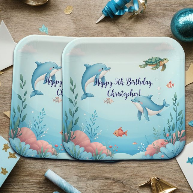 Plato De Papel Nombre personalizado bajo la fiesta de cumpleaños  (Subido por el creador)