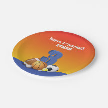 Nombre personalizado Boy 3er cumpleaños bolas depo