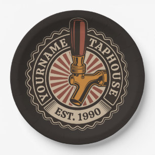 Plato De Papel NOMBRE Personalizado Craft Beer Taphouse Brewery B