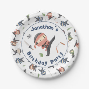 Plato De Papel Nombre personalizado del Fiesta de cumpleaños de g