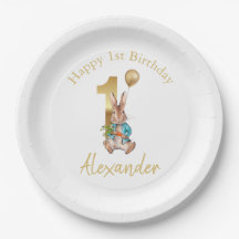 Nombre personalizado Feliz primer cumpleaños Globo