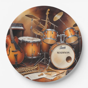 Plato De Papel Nombre personalizado Instrumentos musicales