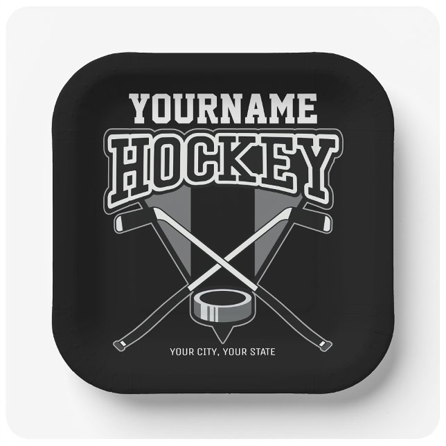 Plato De Papel NOMBRE personalizado Jugador de hockey Equipo de p (Subido por el creador)