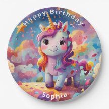 nombre personalizado lindo cumpleaños colorido uni