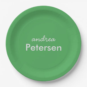 Plato De Papel Nombre personalizado moderno minimalista de moda