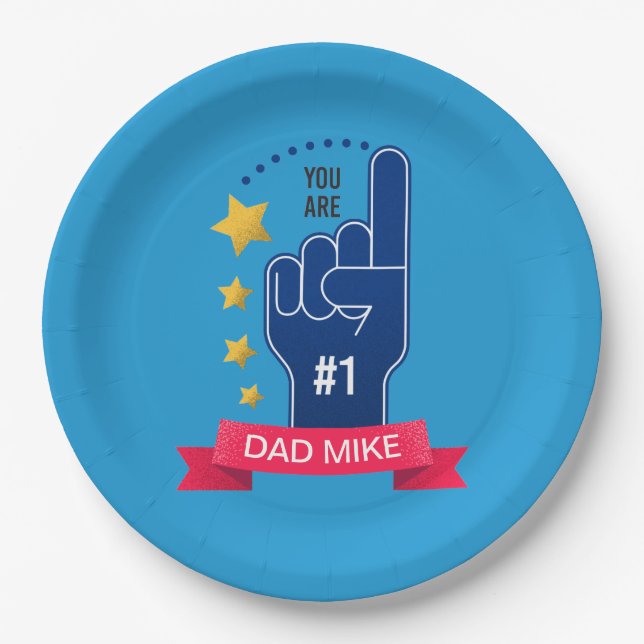 Plato De Papel Nombre personalizado personalizado personalizado d (Anverso)