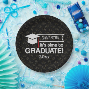Plato De Papel Nombre personalizado y regalo de graduación de año