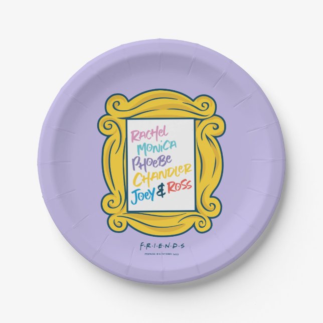 Plato De Papel Nombres FRIENDS™ en Peephole (Anverso)