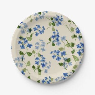 Plato De Papel Nomeolvides inconsútil floral hermosa bl del