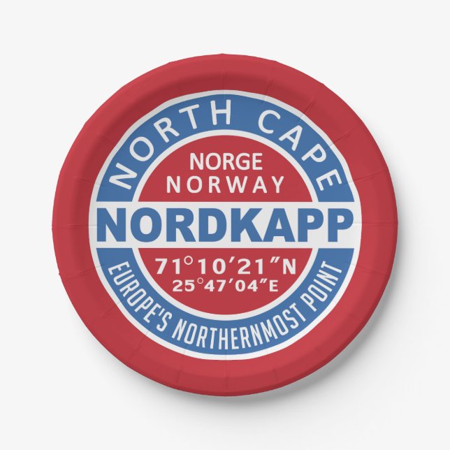 Plato De Papel NORDKAPP Noruega (Anverso)