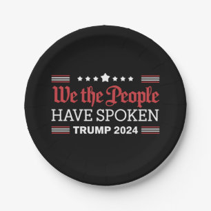 Plato De Papel Nosotros El Pueblo Hemos Hablado Trump 2024