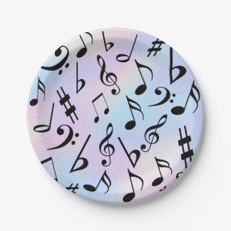 Plato De Papel Notas de música Placas Fiestas irlandesas