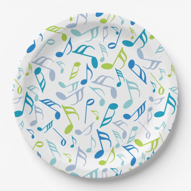 Plato De Papel Notas musicales (Anverso)