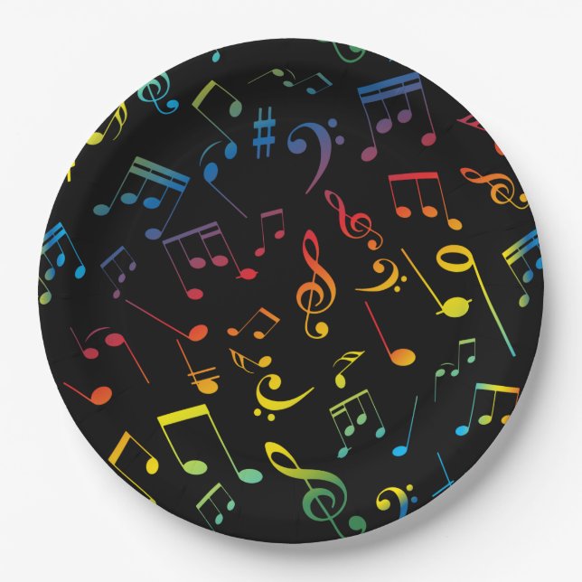 Plato De Papel Notas musicales 5 (Anverso)