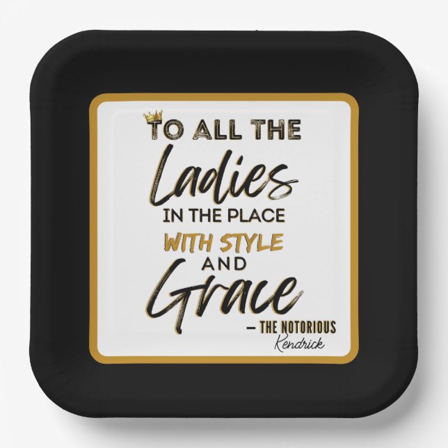 Plato De Papel Novedosa escuela secundaria 90 con Hip Hop Cumplea (Anverso)