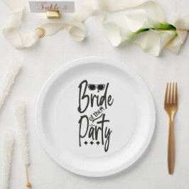 Plato De Papel Novia De La Placa De Papel Fiesta