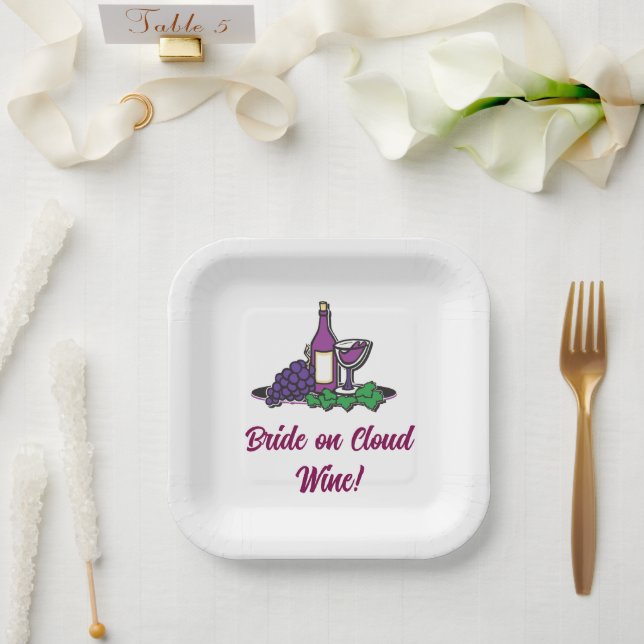 Plato De Papel Novia en Cloud Wine! (Boda)