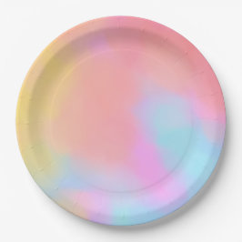 Plato De Papel nube de arcoíris