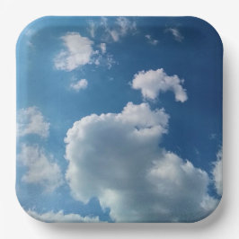 Plato De Papel Nube grande