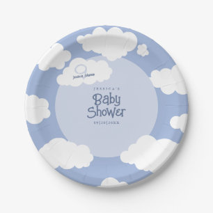 Plato De Papel Nube Nueve 9 Baby Shower Fiesta Dulce y Caprichosa