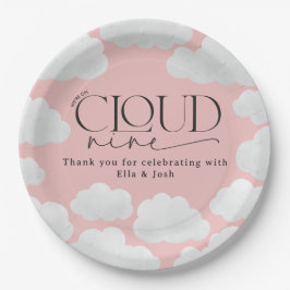 Plato De Papel Nube rosa de nueve duchas moderno