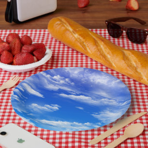 Plato De Papel Nubes