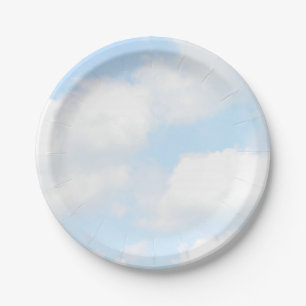 Plato De Papel Nubes