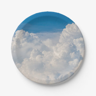 Plato De Papel Nubes en el cielo
