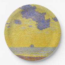 Nubes grandes (cielo amarillo) (paisaje elegante)