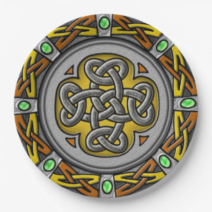 Plato De Papel Nudo del celtic de la imagen digital del acero,