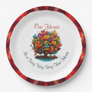 Plato De Papel Nuestra casa es muy bonita