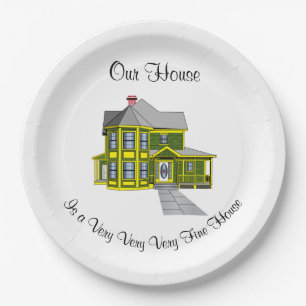 Plato De Papel Nuestra casa personalizada