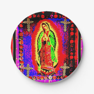 Plato De Papel nuestra dama de guadalupe