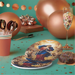 Plato De Papel Nuestra dama de los nudos