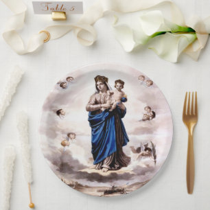 Plato De Papel Nuestra dama del rápido éxito BW