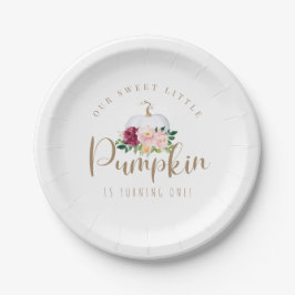 Plato De Papel Nuestra dulce placa de calabaza
