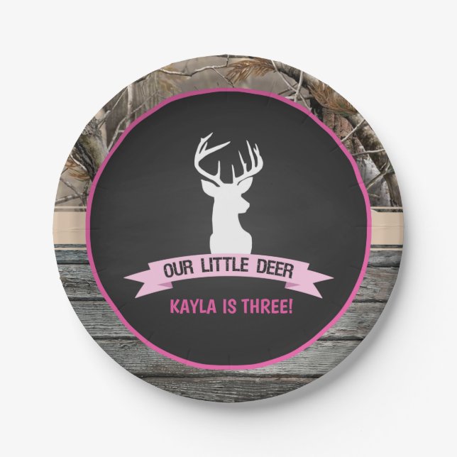 Plato De Papel Nuestra placa de Fiesta de ciervos pequeños - Chic (Anverso)