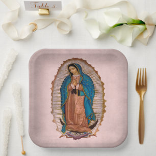 Plato De Papel Nuestra Señora de Guadalupe 1531